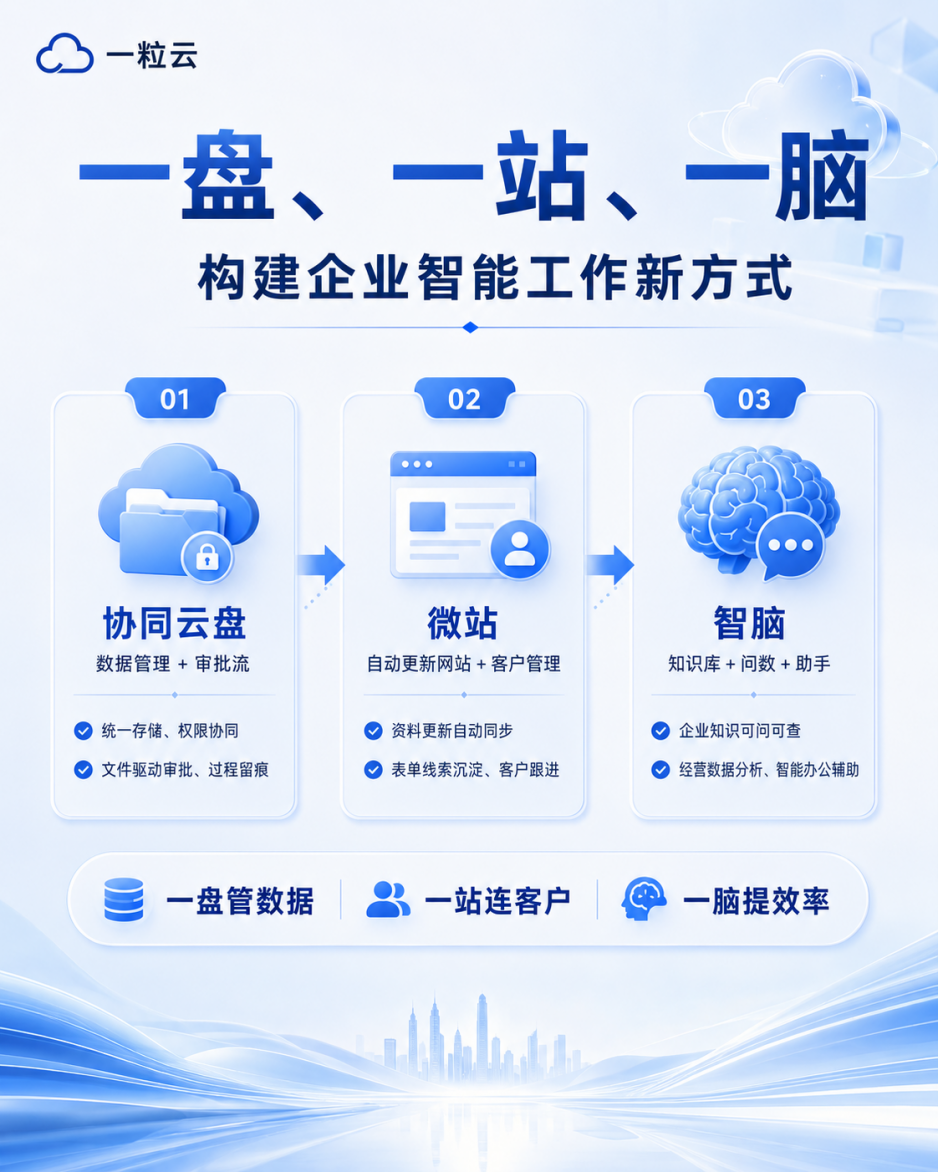 一粒云V7.0：一盘、一站、一脑